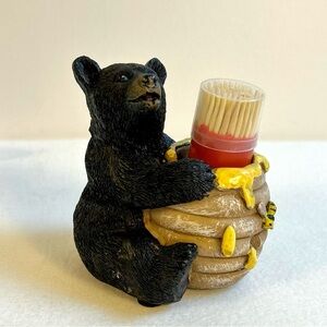 Pine Ridge Black Bear Honey Pot Toothpick Holder